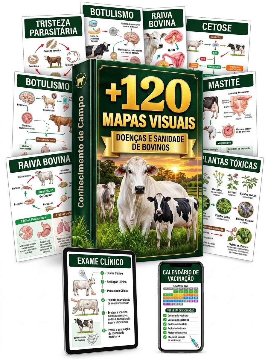+120 Mapas Visuais de Doenças e Sanidade de Bovinos